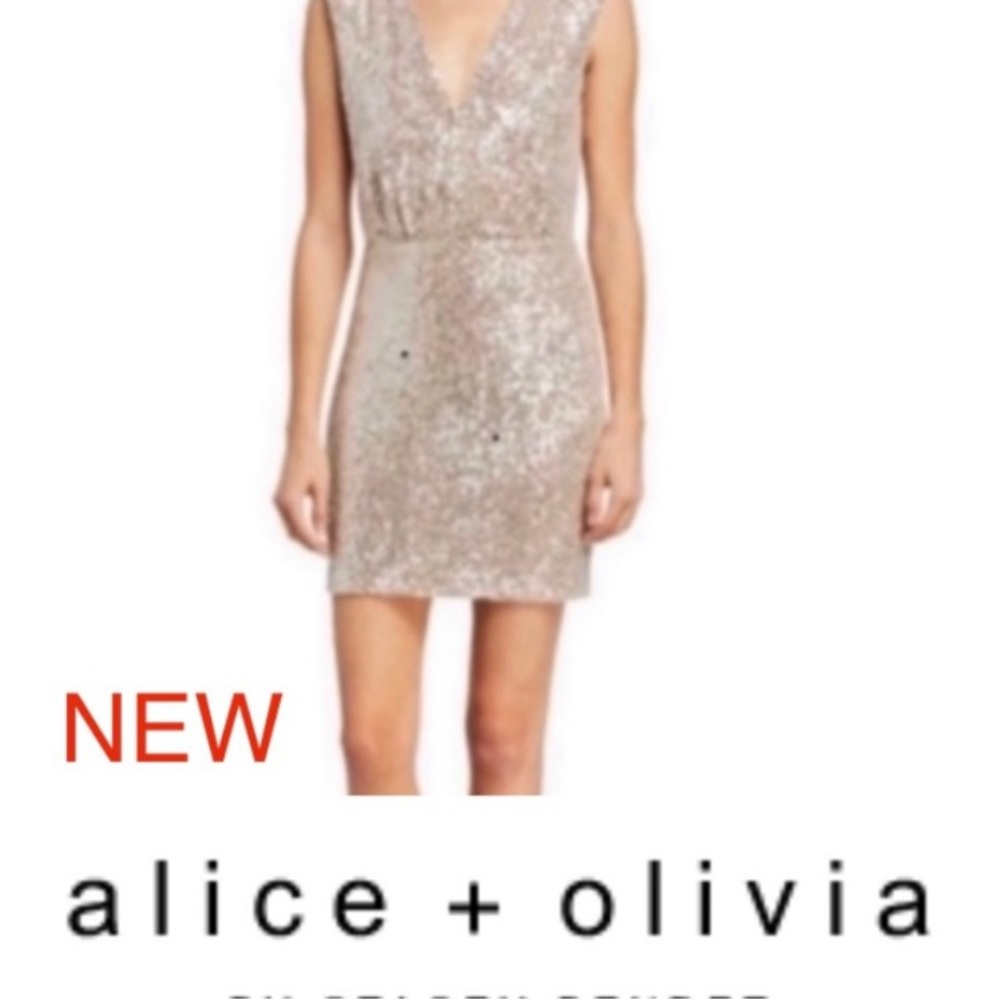 2-1 Alice &+Olivia Navy One Shelves Dress Size M View 2